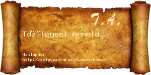 Tölgyesi Arnold névjegykártya